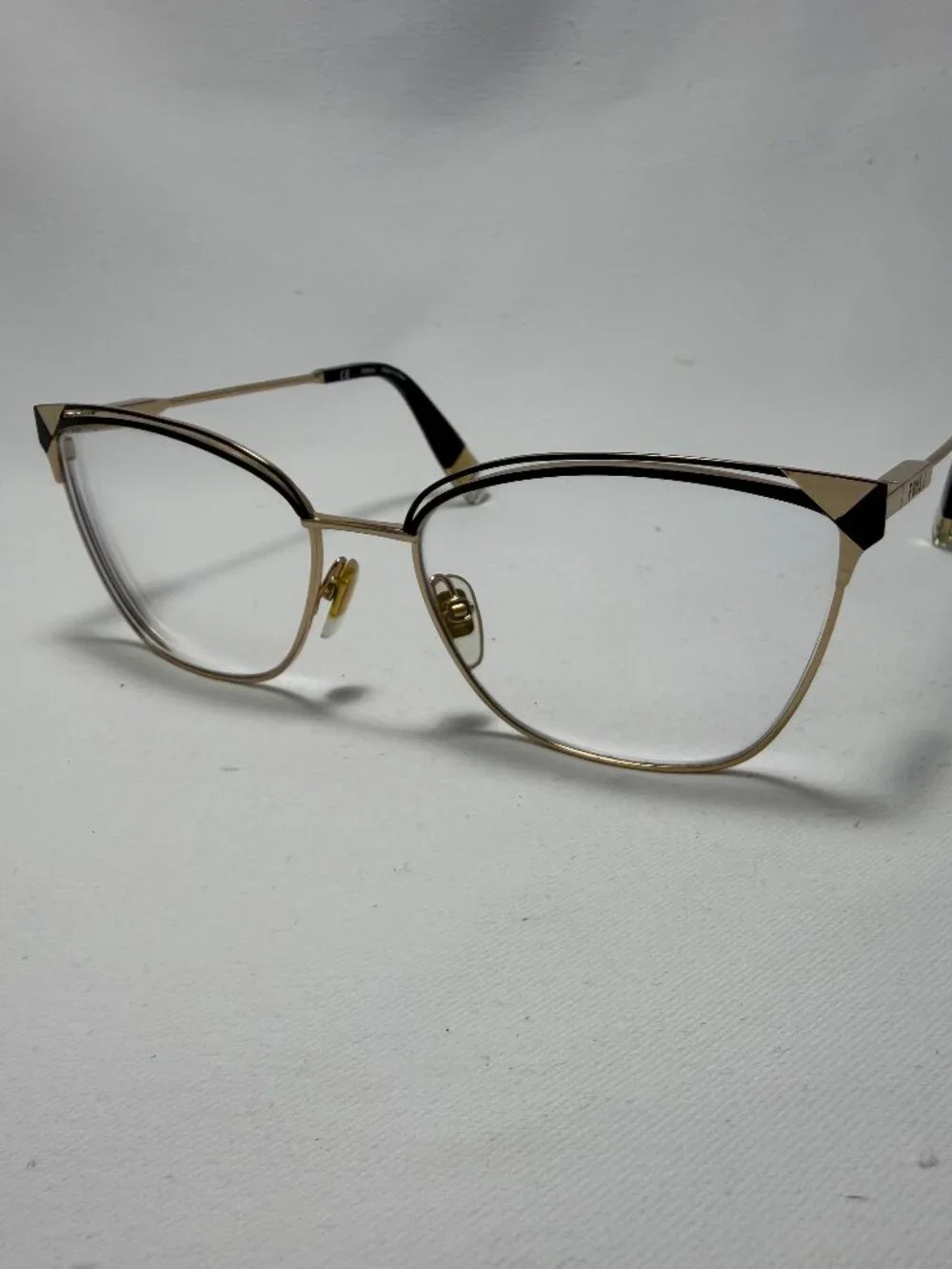 Furla Gold & Black Eyeglasses Frames Only